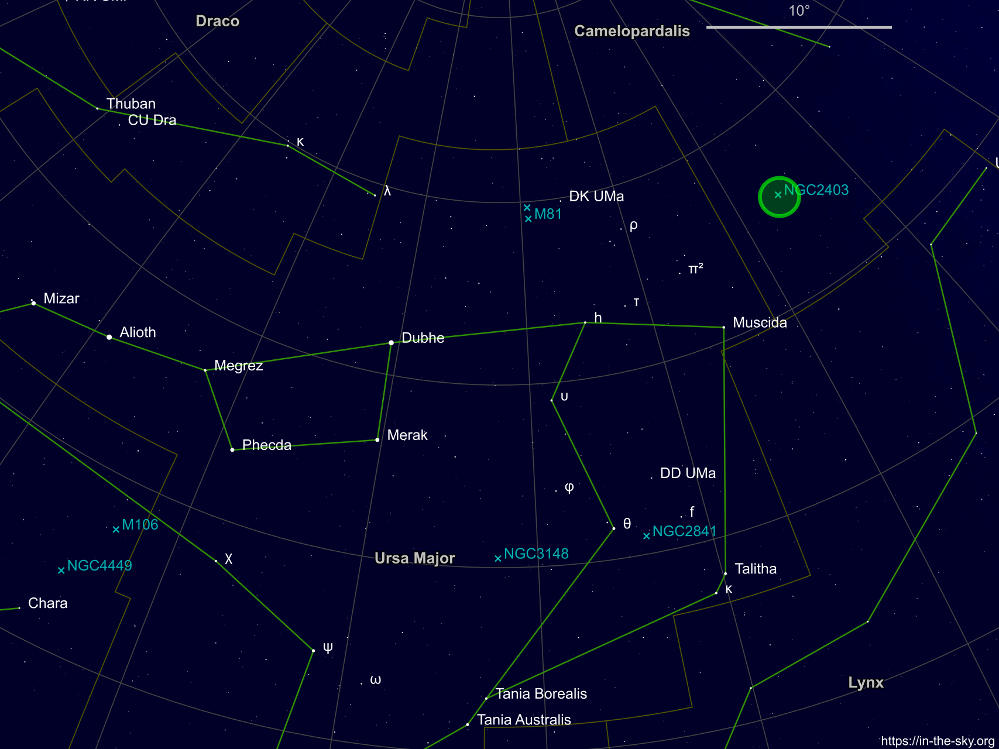 NGC 2403 sky map