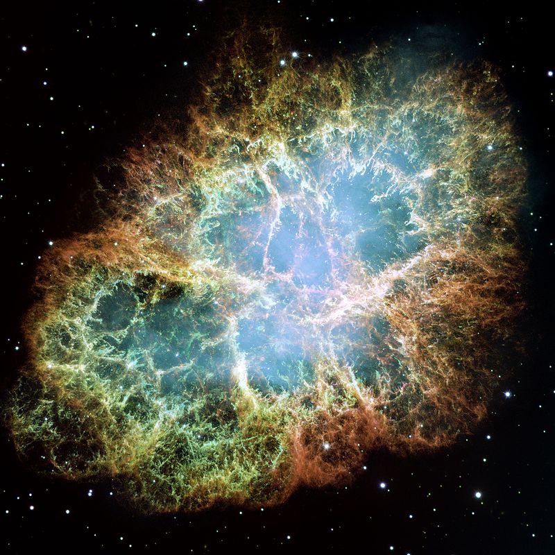 Крабовидная туманность — остаток вспышки сверхновой (1054 год)