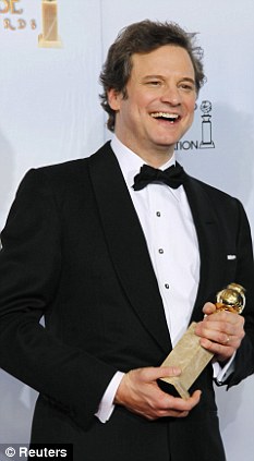 Critical acclaim: Colin Firth with his Best Performance by an Actor in a Motion Picture award at the Golden Globes