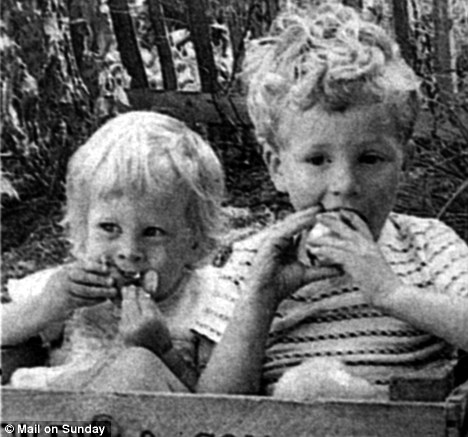 Sister act: Colin Firth as a child with his sister Kate who helped him master his role