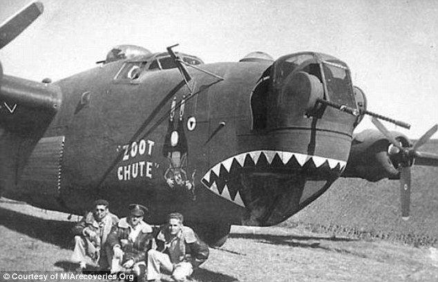 Courage under fire: The Zoot Chute, with its distinctive Flying Tiger painted teeth, was one of the lucky planes that survived countless missions over the Hump