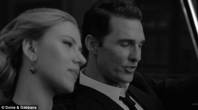 Debut performance: The clip for the label¿s new scent The One marks the first time Johansson and McConaughey have worked together onscreen