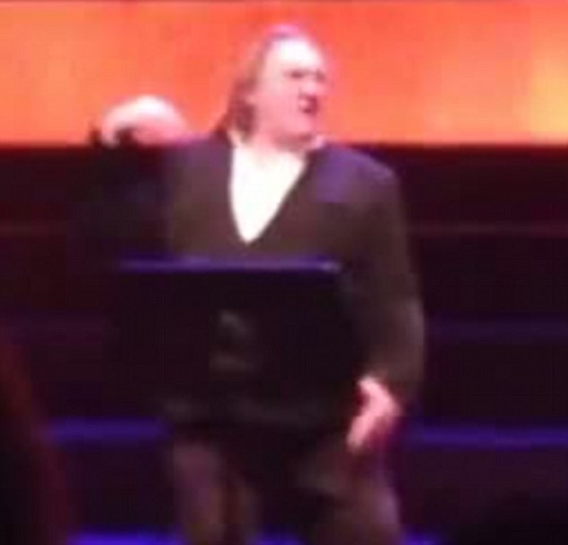 Depardieu was due to read out poetry by the French poet-singer known as Barbara – who survived France’s wartime Holocaust – at the event in Brussels. But he shocked audiences by gesticulating and swearing