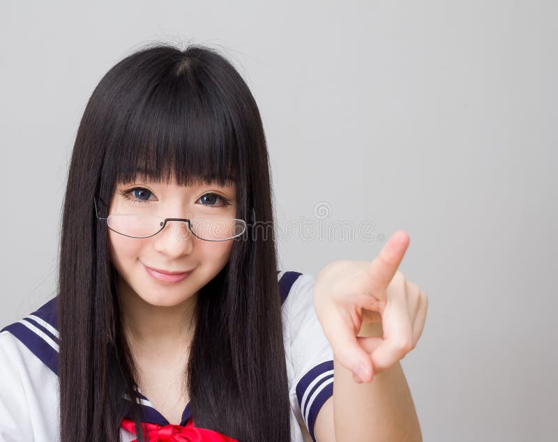 Asian girl student in school study hard uniform japanese style. Is asian girl student in school study hard uniform japanese style stock photos