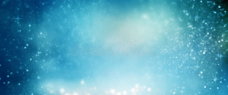 Blue fantasy background. Magical glittering blue fantasy background for christmas and new year stock photo