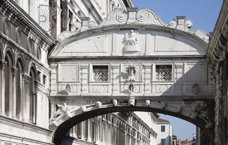 Bridge of Sighs. Ponte dei Sospiri, built in the 16th century, Venice, Italy, Europe royalty free stock image