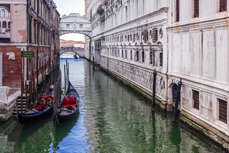 Bridge of Sighs in Venice, Italy.  stock photos