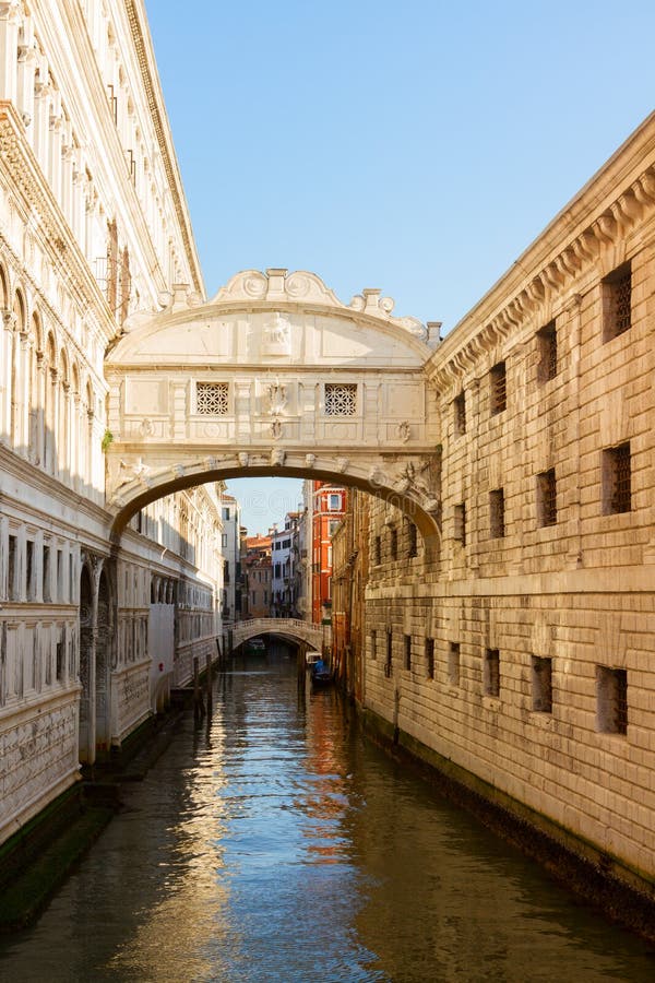 Bridge of Sighs, Venice, Italy. Bridge of Sighs over canal, Venice, Italy stock image