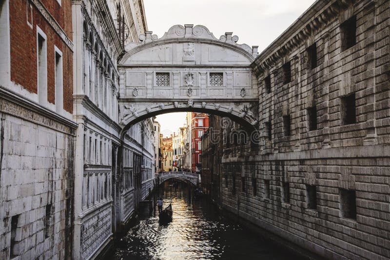 Bridge of Sighs Venice Italy. Popular Bridge of Sighs in Venice Italy stock image
