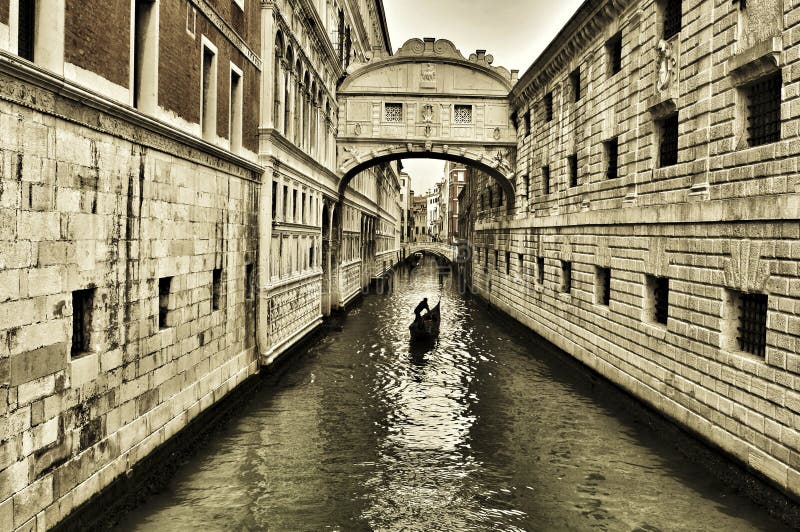 Bridge of Sighs in Venice, Italy. A view of the Bridge of Sighs in Venice, Italy stock photography