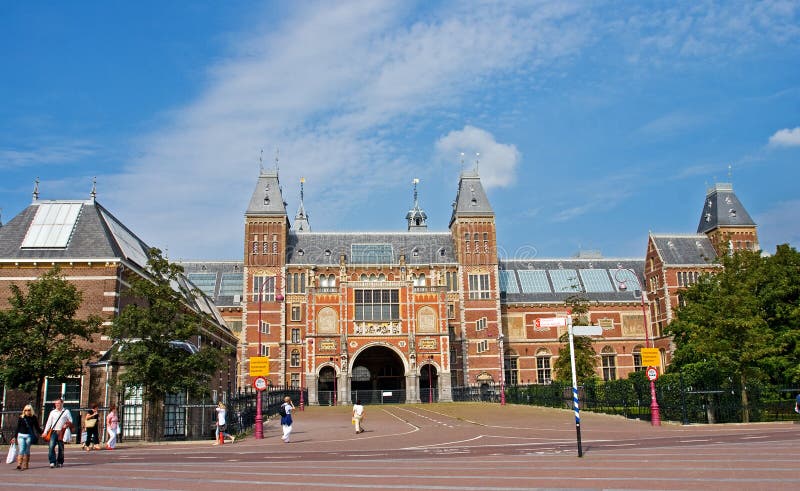 Famous Rijksmuseum in Amsterdam royalty free stock images