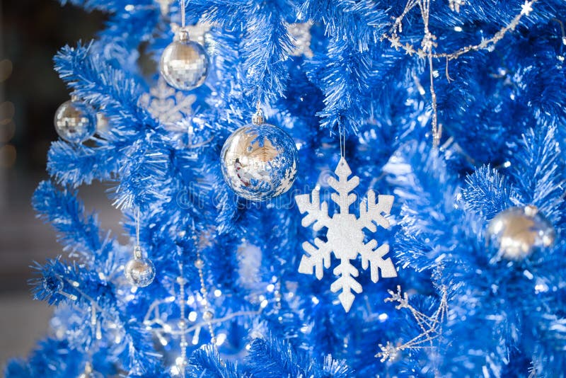 Fantasy blue snowflake glitter Christmas happy new year. Fantasy blue glitter Christmas happy new year for background stock photo