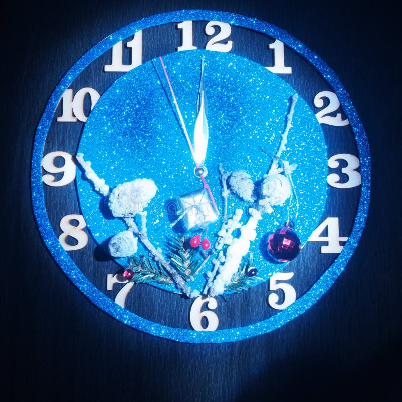 Fantasy watch. Arrows show about twelve hours. Soon the new year stock images