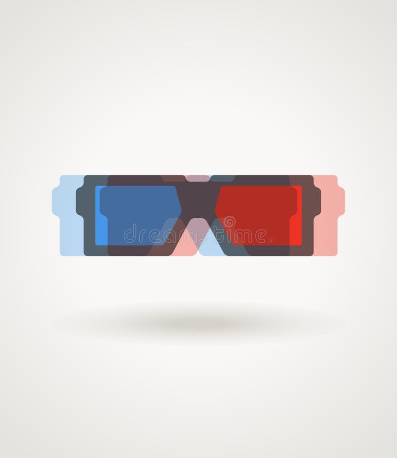 Modern 3d cinema glasses. Illustration stock illustration