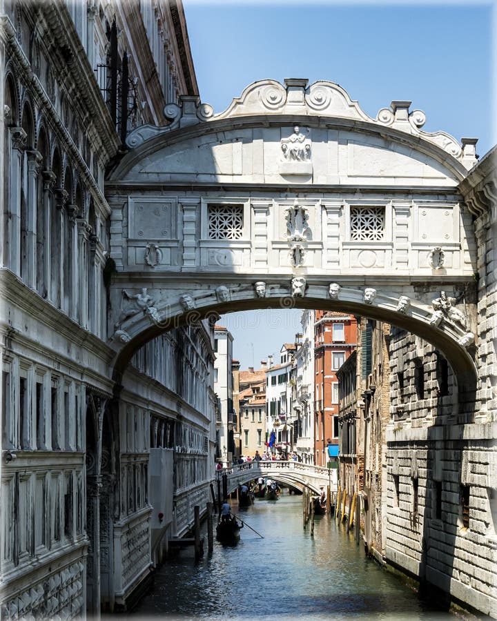 Ponte dei Sospiri, aka the Bridge of Sighs in Venice, Italy royalty free stock images