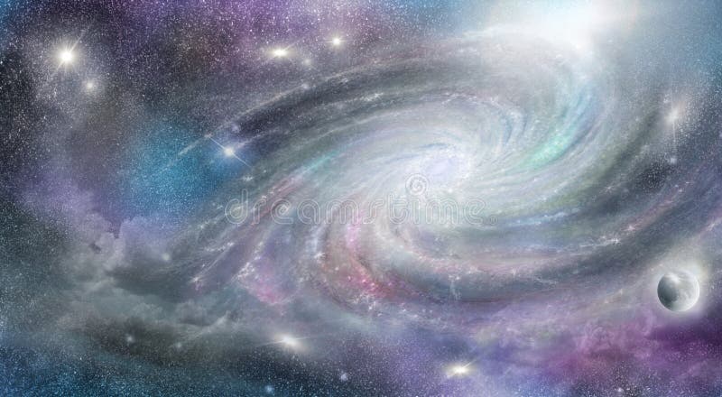 Spiral galaxy in space royalty free illustration