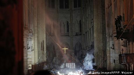 Interior of Notre Dame Cathedral in Paris after fire (Getty Images/AFP/P. Wojazer)