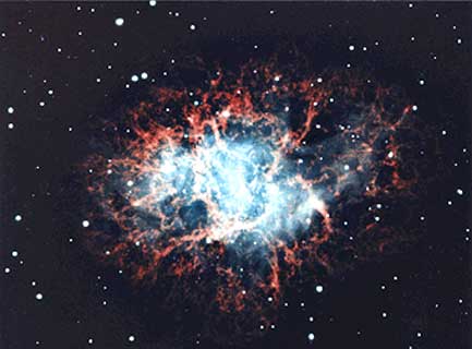  Malin/Pasachoff/Caltech     КРАБОВИДНАЯ ТУМАННОСТЬ В ТЕЛЬЦЕ – разлетающиеся остатки звезды, взорвавшейся в 1054.